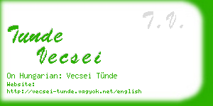 tunde vecsei business card